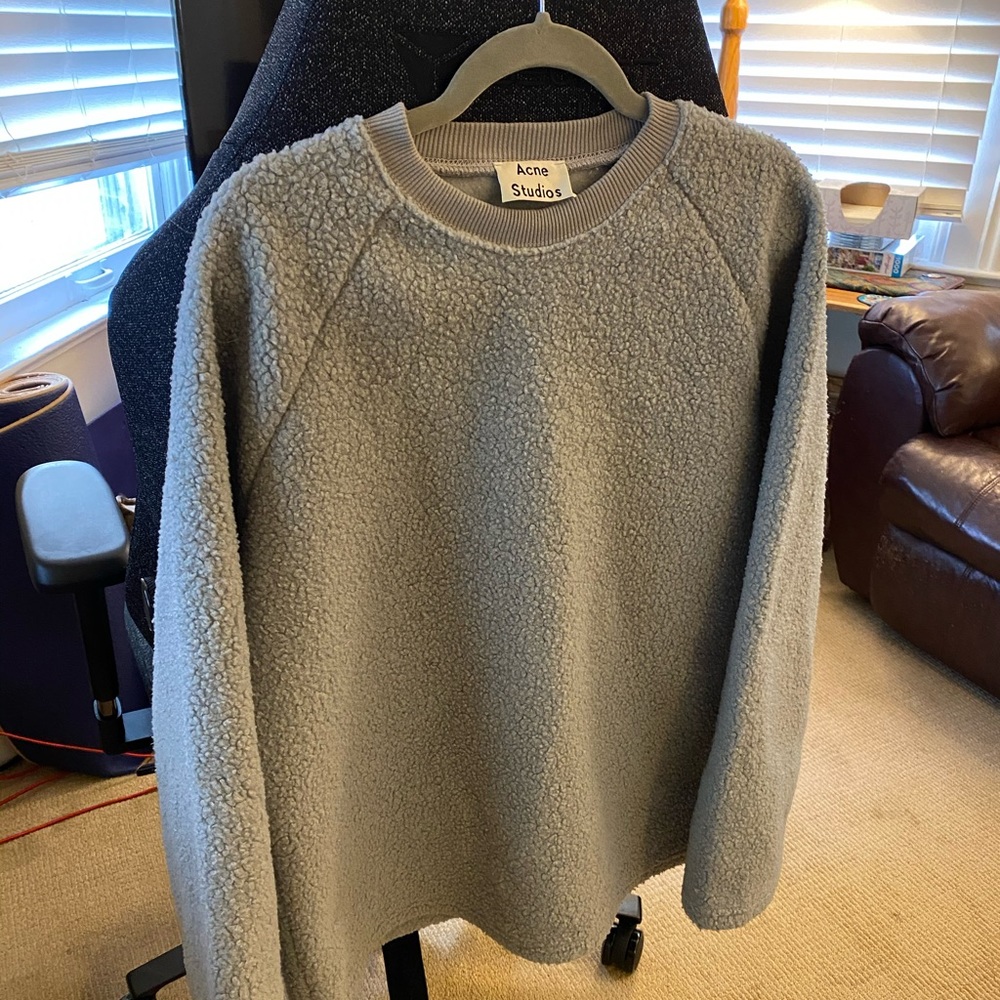 Acne Studios Sherpa Teddy Bear Crew Neck Sweatshirt